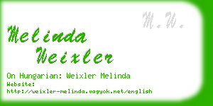 melinda weixler business card